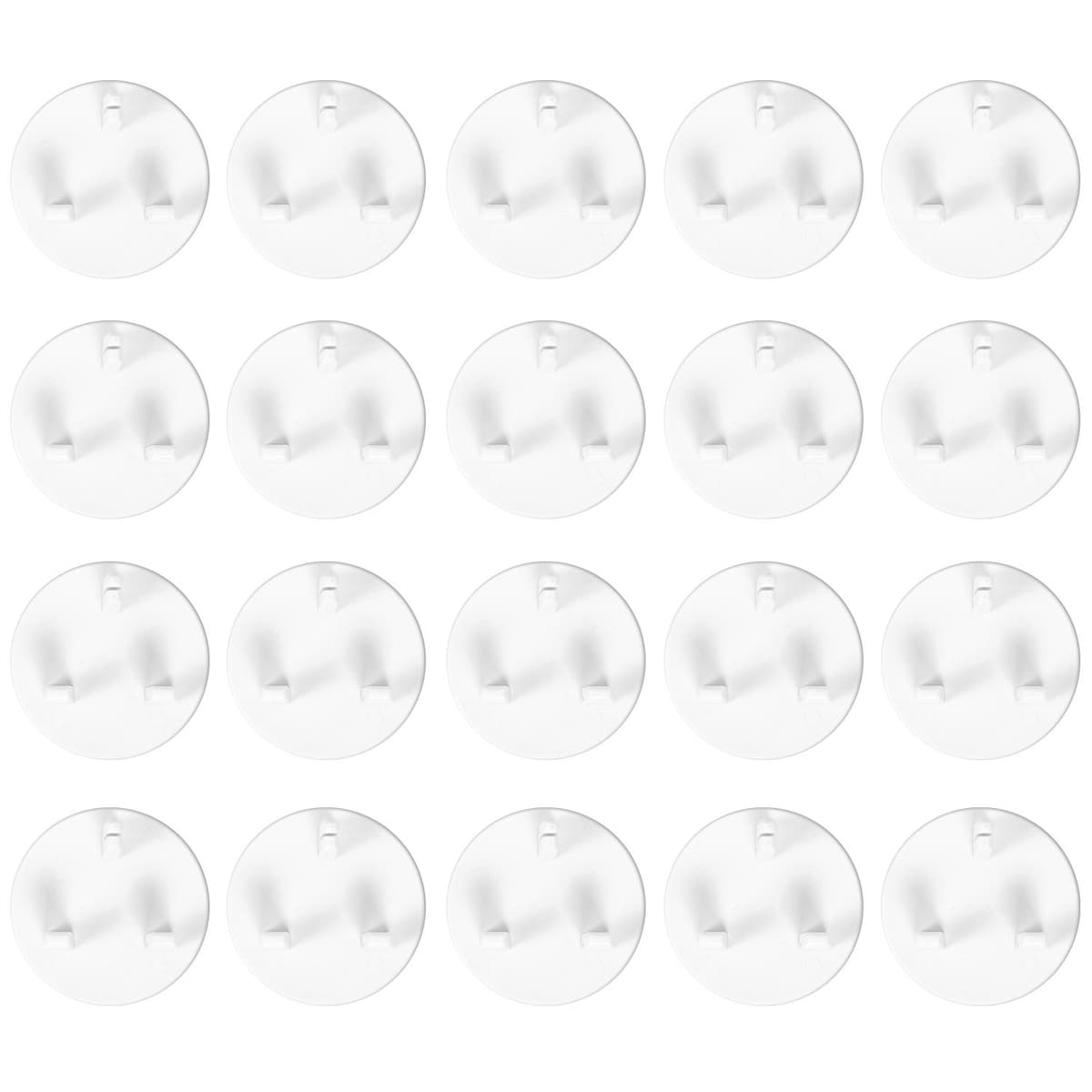 Norjews 20 Pack Plug Socket Covers UK, Child Safety Plug Socket Sovers Baby UK, Socket Protectors for Sockets UK - White — view 2