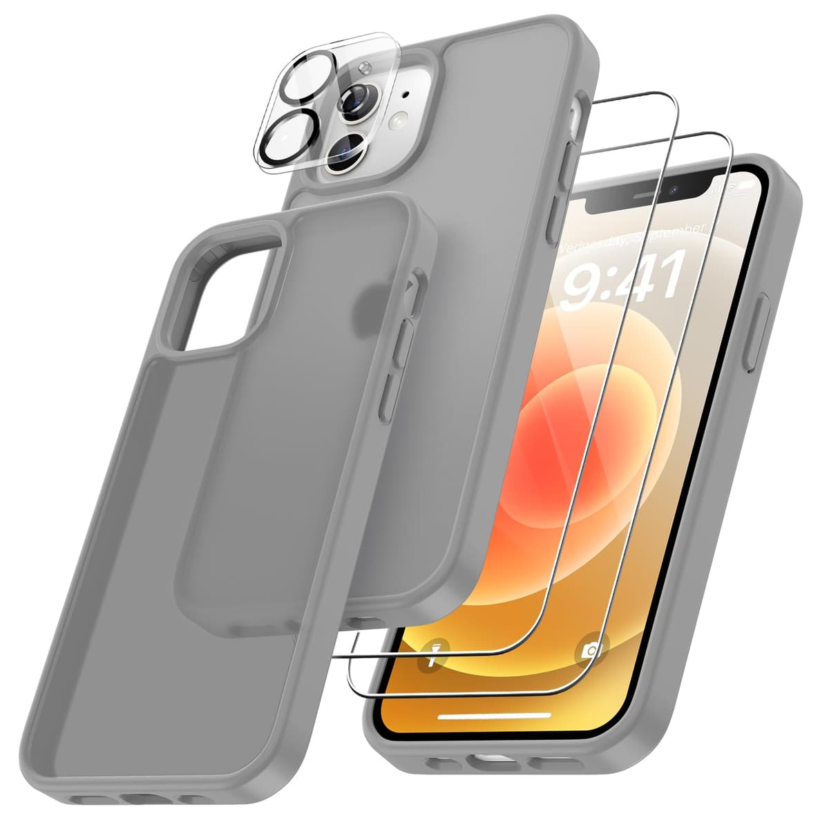 FLLAO 4 en 1 Funda para iPhone 15 con 2 Protector Pantalla y 1 Protector Lente Cámara, [Almohadilla de Aire integrada] Antigolpes Antiarañazos Carcasa 6,1 Pulgadas, Transparente — view 110