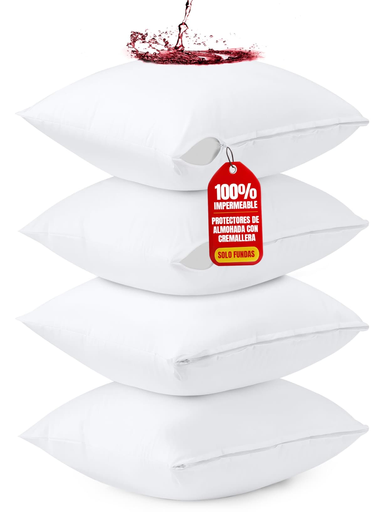 Utopia Bedding Protector de Almohada Impermeable 40x70 cm (Juego de 2) con Cremallera, Funda Almohada Certificado Oeko-Tex — view 10