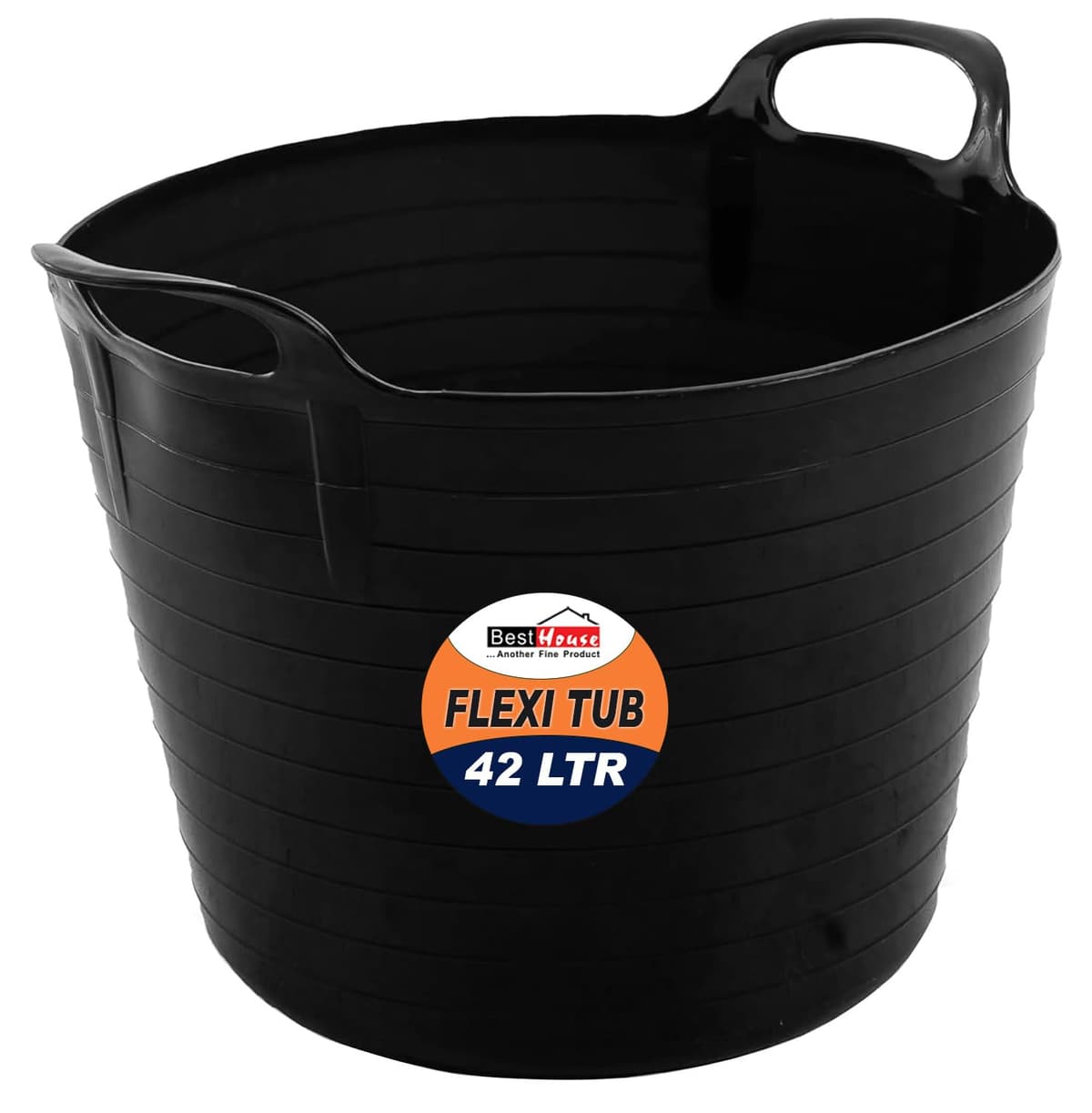 Best House | 3 Pcs of Flexi Tub with Handles | Small Size | Mini | 7 Litres | Yellow | Garden Tubs | Plastic Storage Container for Home, Washing, Garden Waste and DIY Projects — view 42