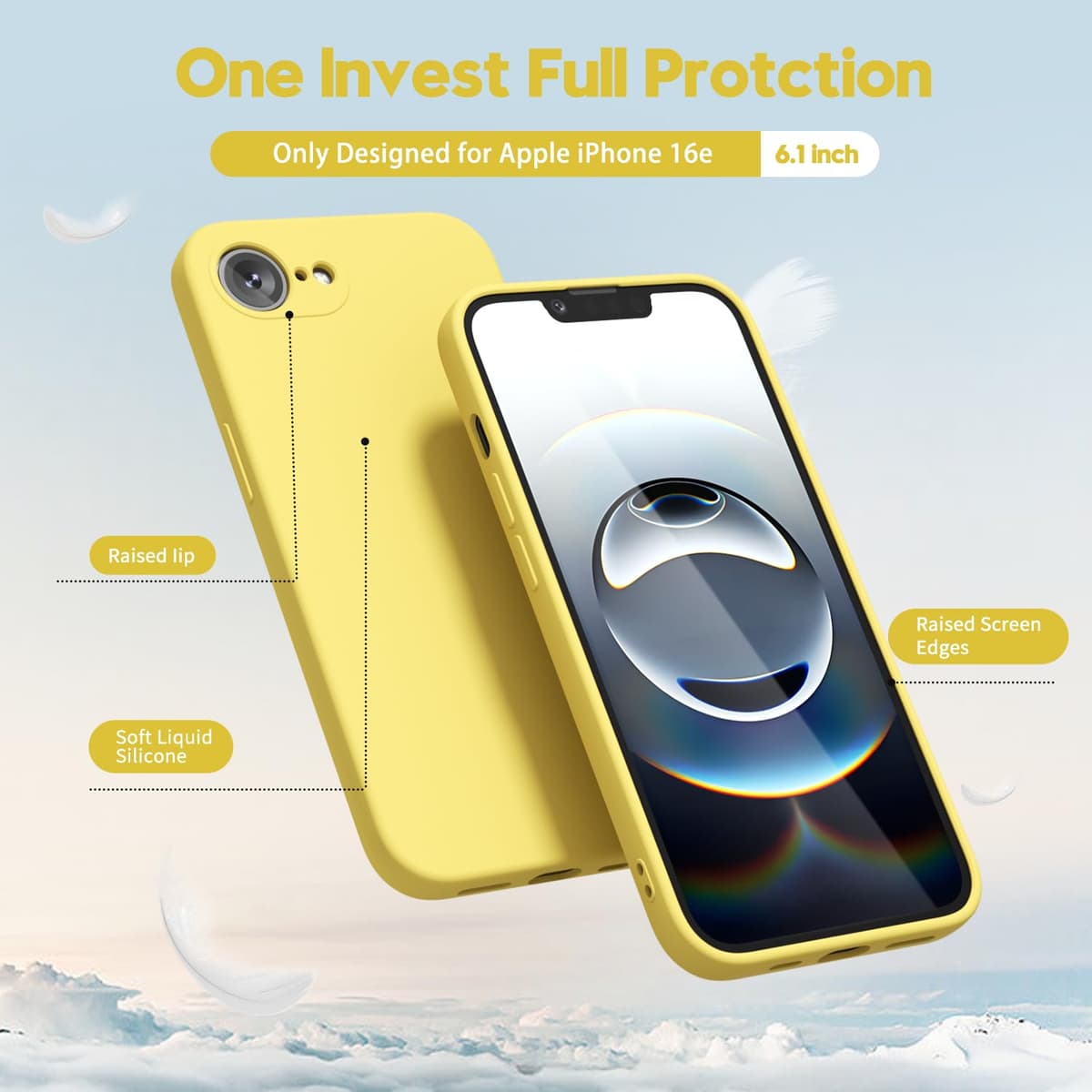 oakxco for iPhone 17 Pro Max Phone Case Liquid Silicone, Cute Thin Slim Grip Soft Rubber Gel for Women Men, Smooth Matte TPU Plain Solid Color Girly Simple Case with Camera Cover, Light Pink — view 697
