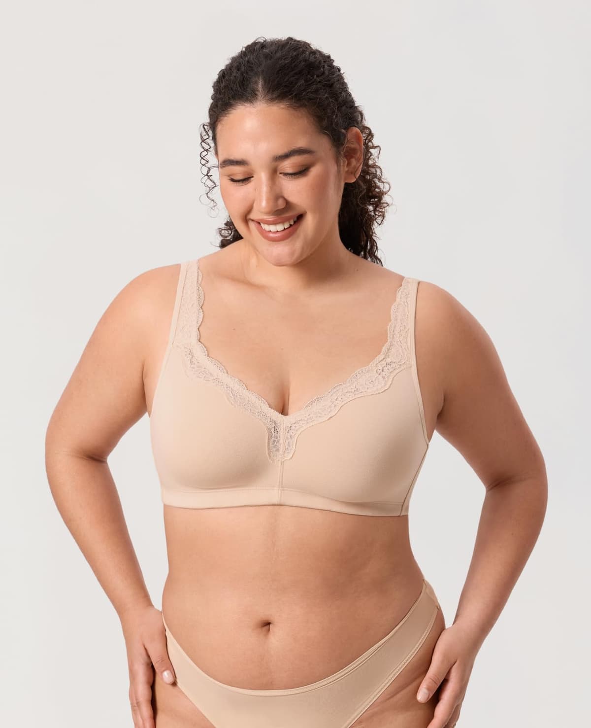 Delimira Women's Non Wired Bras Full Coverage Cotton Comfort Bra Plus Size Non Padded Soft Bras — view 6