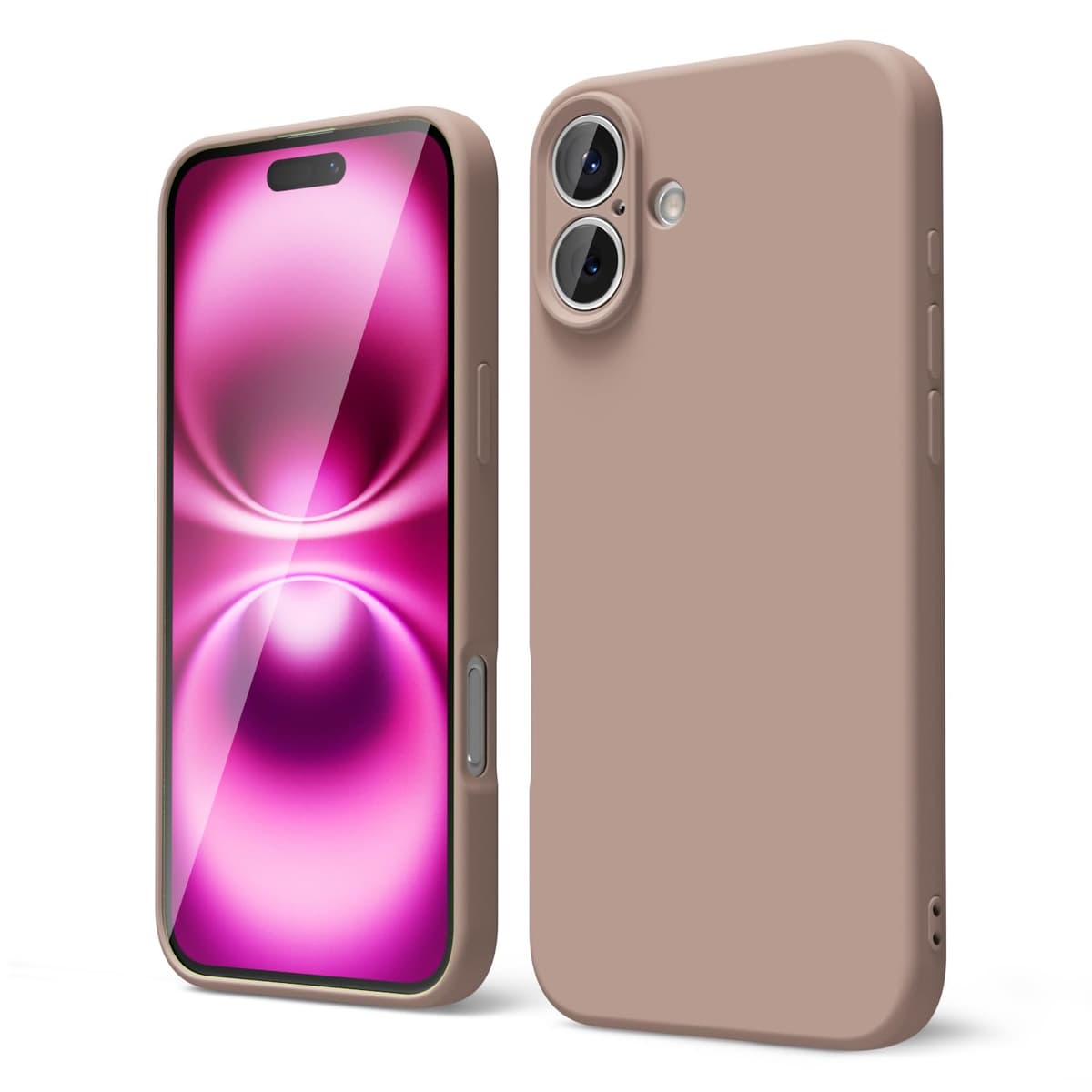 oakxco for iPhone 17 Pro Max Phone Case Liquid Silicone, Cute Thin Slim Grip Soft Rubber Gel for Women Men, Smooth Matte TPU Plain Solid Color Girly Simple Case with Camera Cover, Light Pink — view 1066