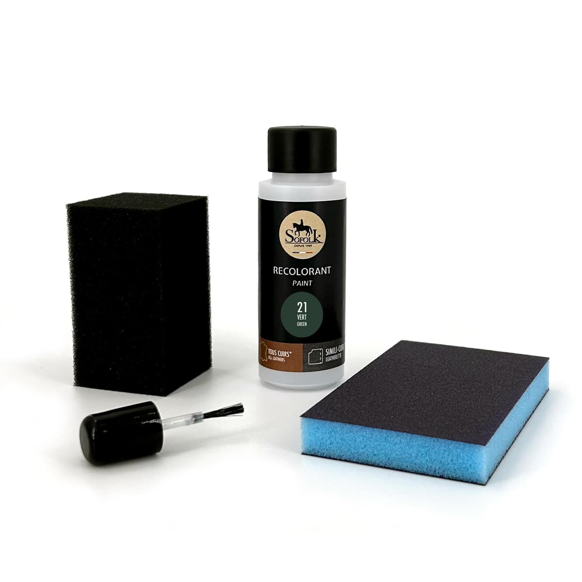 Sofolk - Kit de retoque Pintura Cuero/Cuero de imitación - Tinte para Volante de Coche, Asiento de Coche, sofás, Zapatos, Chaquetas y Ropa - Cuero dañado, Rayado, arañado, Descolorido — view 10