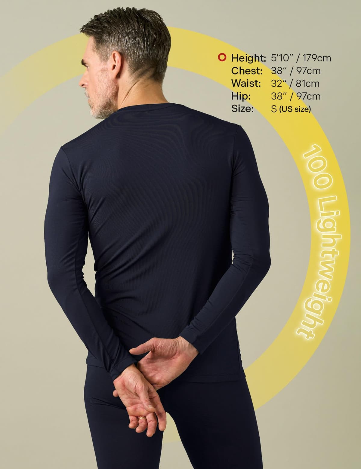 LAPASA Camiseta Termica Hombre Manga Larga Cuello Redondo Ropa Interior de Invierno Top Thermal Ligero/Cálido/Extra Cálido M09/M26/M55 — view 2