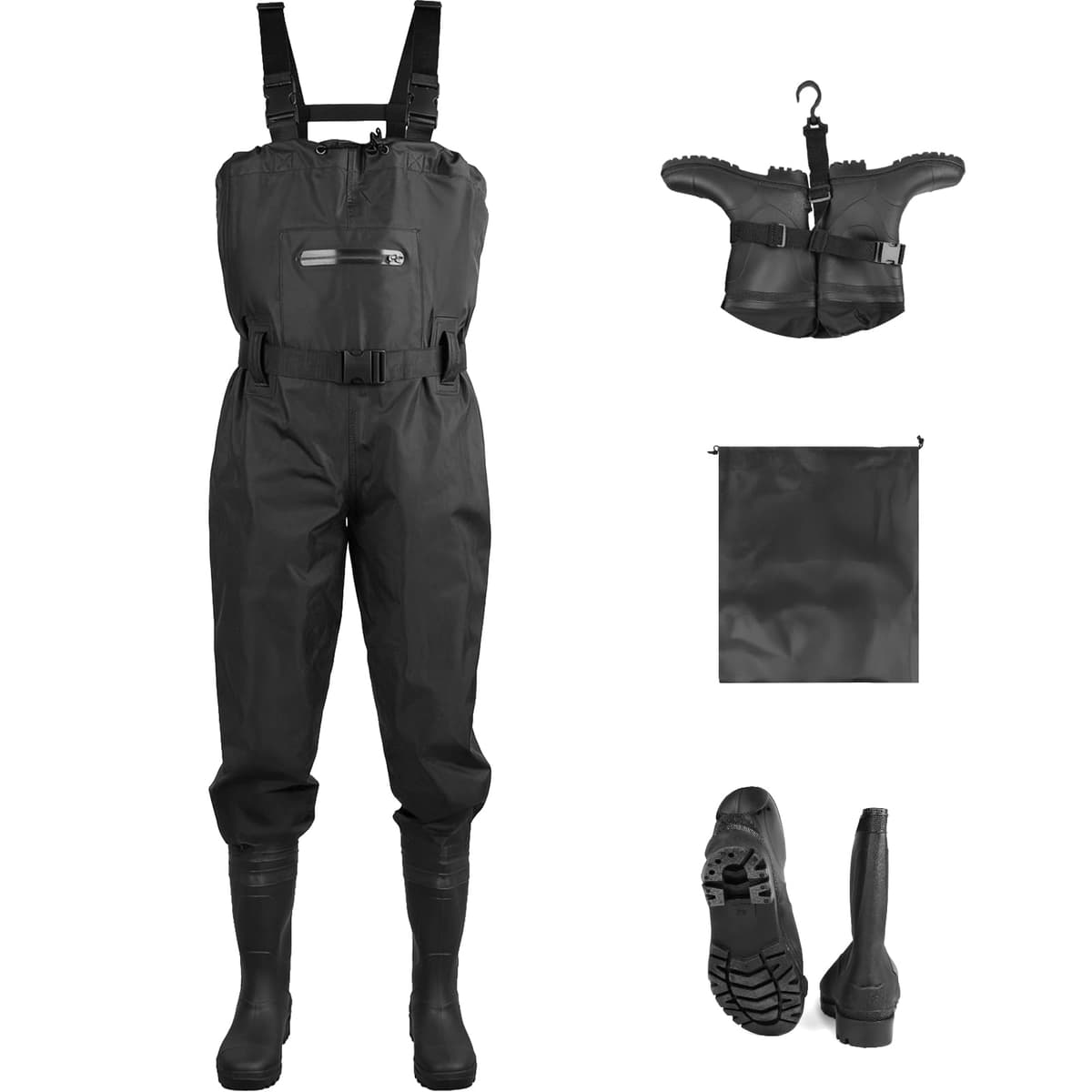 SWAWIS Vadeadores de Pesca para Hombres Impermeables Transpirables Mujeres Caza Vadeadores Transpirables e Impermeables, Ideales para Obras de Construcción, Pesca y Granjas 42-46W — view 9