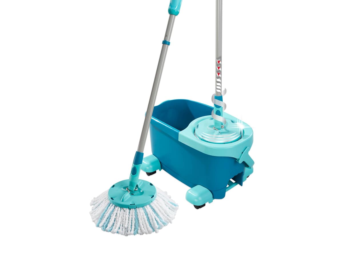 Leifheit Set de fregona rotatoria Clean Twist Disc Mop Ergo 2.0, fregona giratoria con cabezal Micro Duo, set de limpieza en húmedo — view 10