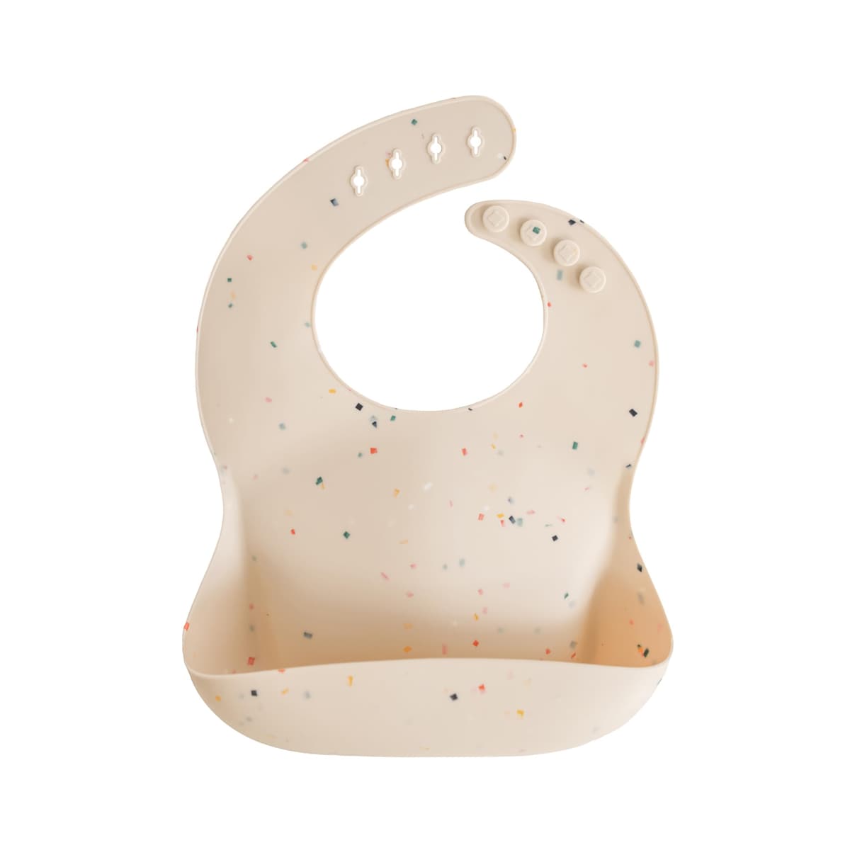 Mushie Baby Silicone Bib | Adjustable Fit Waterproof Bibs | Easy Wipe Baby Feeding Bibs | 4 Adjustable Sizes with Deep Front Pockets | 100% BPA and Phthalate Free — view 15