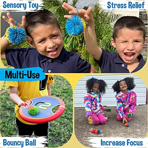 Stringy Balls & Sensory Toys 8 Pack - Fidget Toys Sensory Gifts for Kids Ages 3 4 5 6 7 8 + Year Old - Best Stress Balls Toys & Toddler Toys Gifts for Toddlers, Boys & Girls - Monkey Balls Fidget Toys — view 4