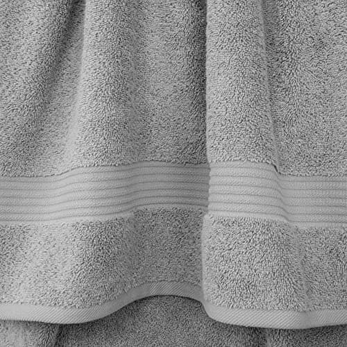 Cotton Paradise Washcloths for Bathroom, 13 x 13 Inch 100% Turkish Cotton Towels Soft Absorbent Luxury Washcloths, Small Hand Face Towels, Light Gray Washcloths — view 3