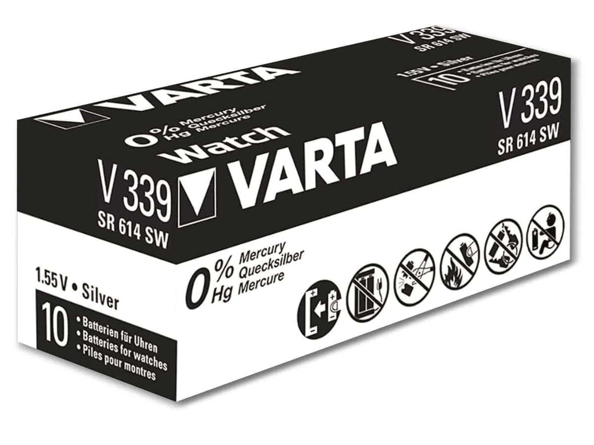 Varta Pila de botón alcalina de 12 V Electronics V23GA, pilas de botón en un blíster original de 2 unidades, plateado — view 13