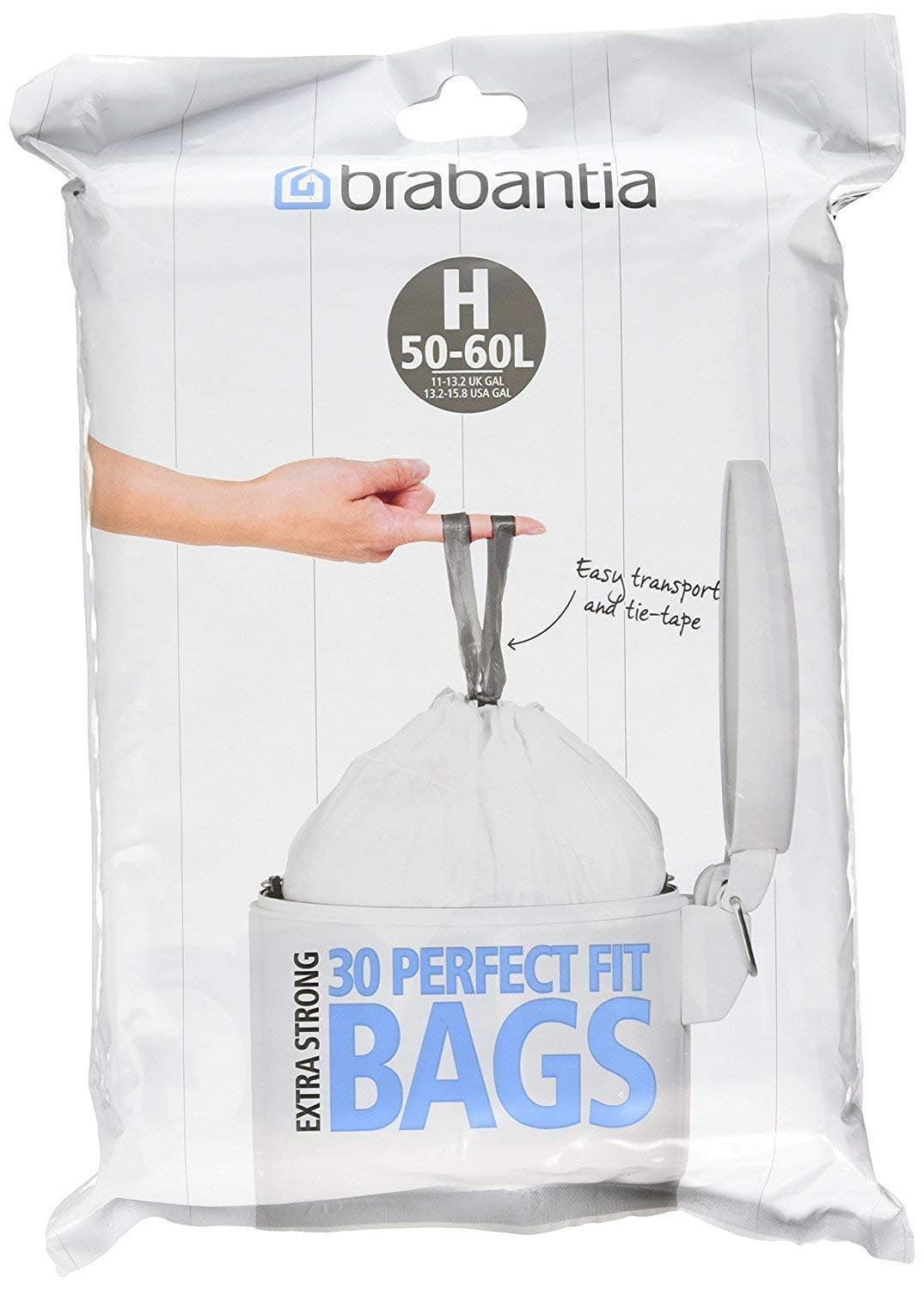 Brabantia Bolsas de Basura PerfectFit (Código L/40-45L) Extra Resistentes Bolsas con cinta de cierre (40 Bolsas) — view 39