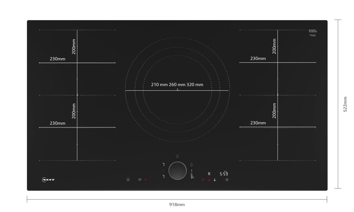 Neff T69FUV4L0 N 90, Built-in Induction hob 90 cm Black — view 2