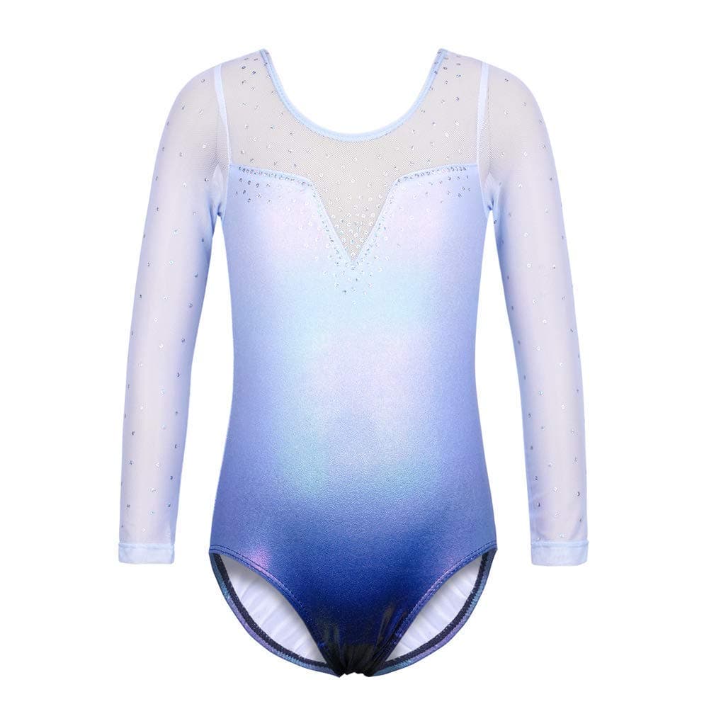 Niña Maillots de Gimnasia Mangas Largas con Lentejuelas en Tul — view 33