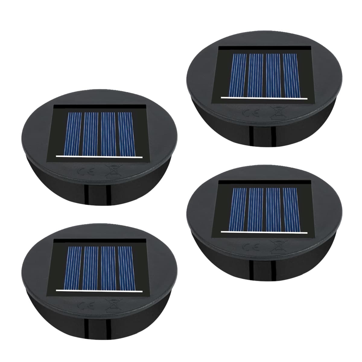 Flintronic 4 PCS 3.15 inch 8CM Solar Lights Replacement Top Led Solars Panel for Outdoor Lanterns, IP65 Waterproof for Garden Patio Decoration