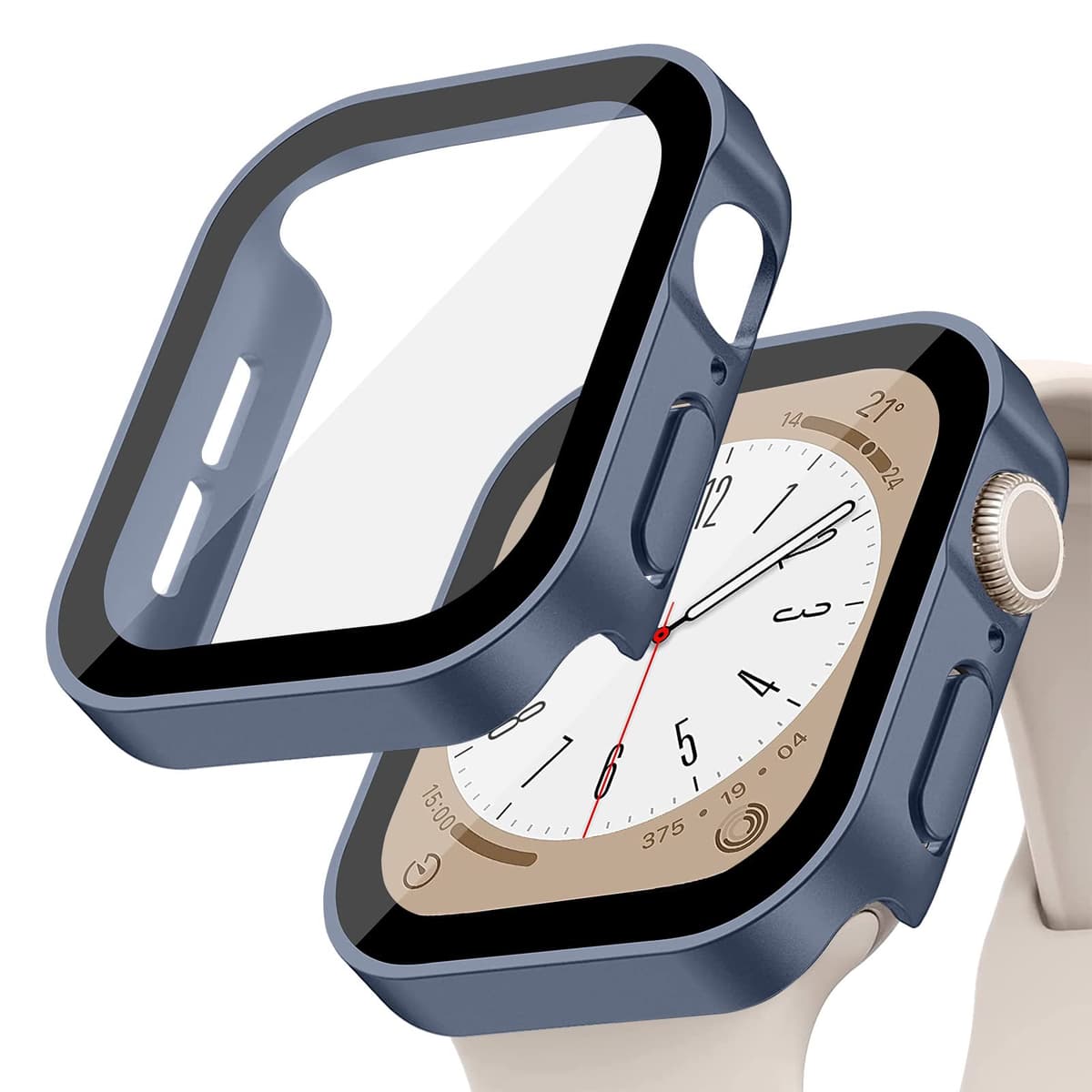 Hard PC Waterproof Case for Apple Watch Case 42mm 46mm 40mm 44mm 41mm 45mm, Built-in Tempered Glass Screen Protector, Ultra-Thin HD Full Protective Cover for iWatch Series 11 10 9 8 7 6 5 4 SE 3/2/1 — view 8