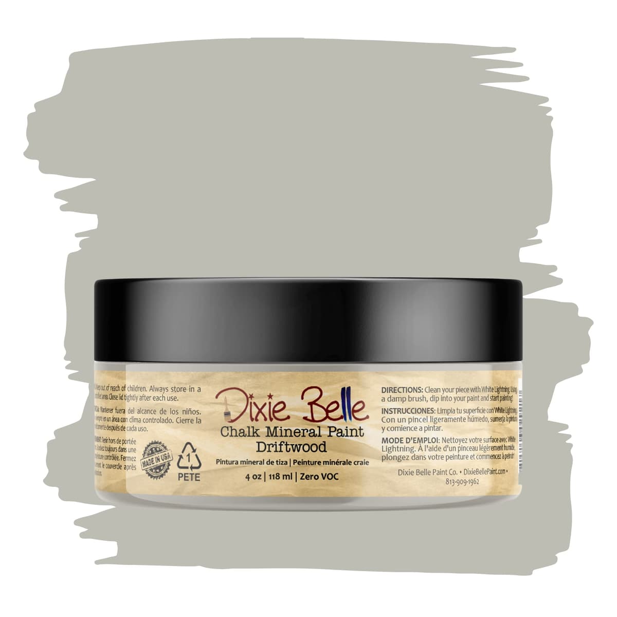 Dixie Belle Paint Company Chalk Finish Furniture Paint - Caviar (32oz) - Matte Black Chic Chalk Mineral DIY Furniture Paint — view 137