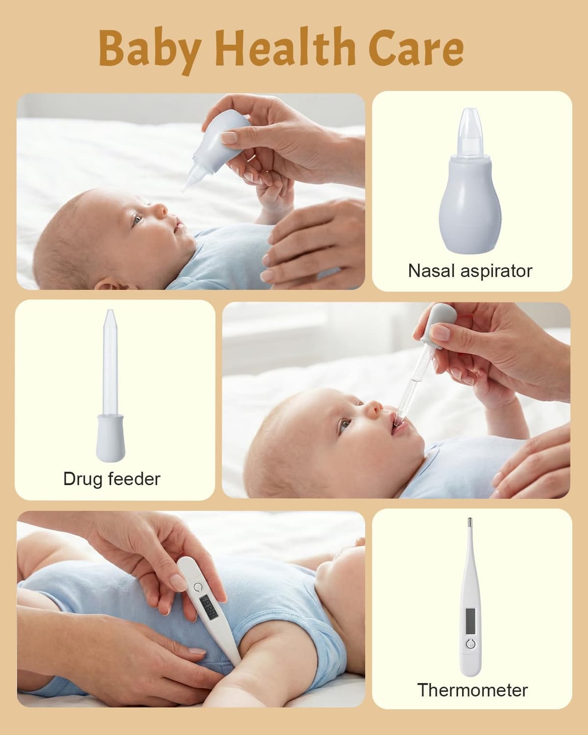 Lictin Set para Cuidado del Bebé-26 en 1 recargable cortaúñas eléctrico para bebé set, Lima de uñas para bebés con iluminación automática, Portátil Kit de Aseo para Bebés, ¡gran idea de regalo — view 9