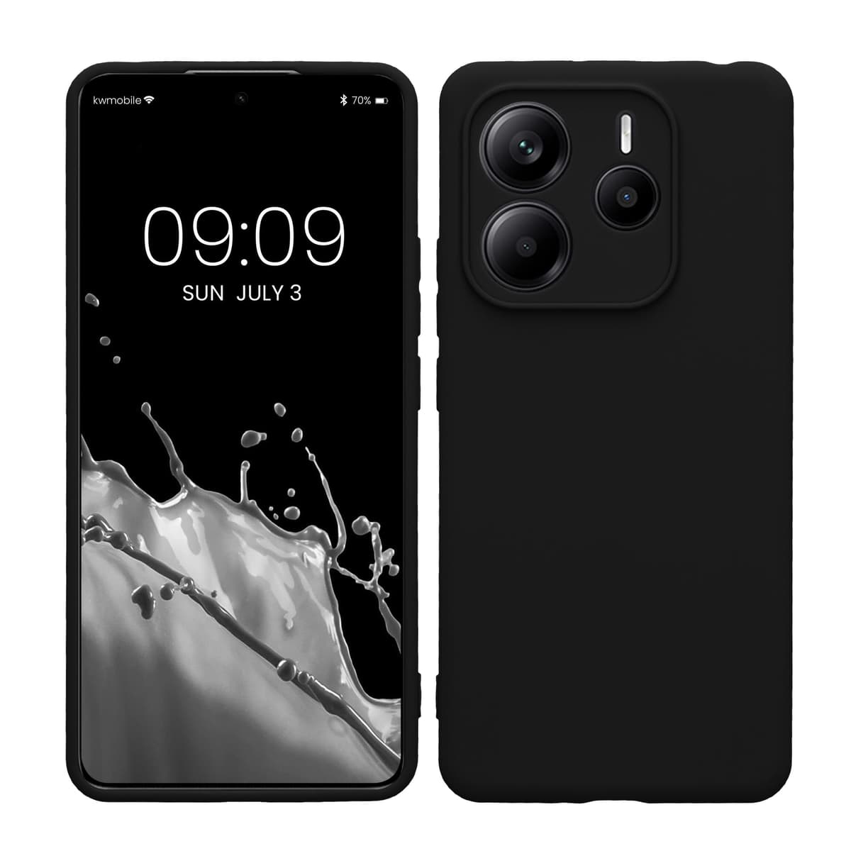 kwmobile Carcasa Compatible con Xiaomi Redmi Note 14 Pro 5G / Poco X7 Funda - Funda Ultrafina de TPU con Bordes elevados - Lavanda Metalizado — view 308