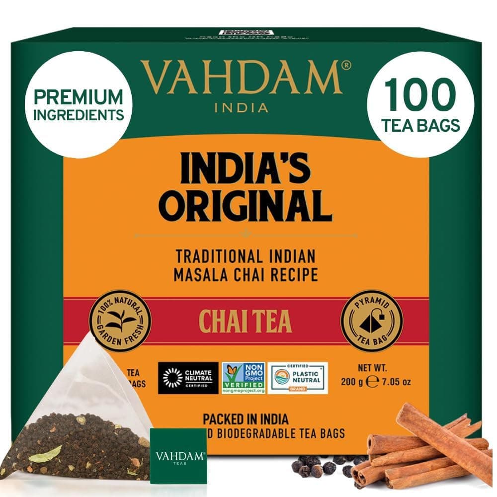 VAHDAM, Himalayan Té Verde (100 Piramidales Bolsitas De Té) 100% Pura Y Natural | Envasado Fresco En La India | Caliente, Frío O Como Kombucha — view 28