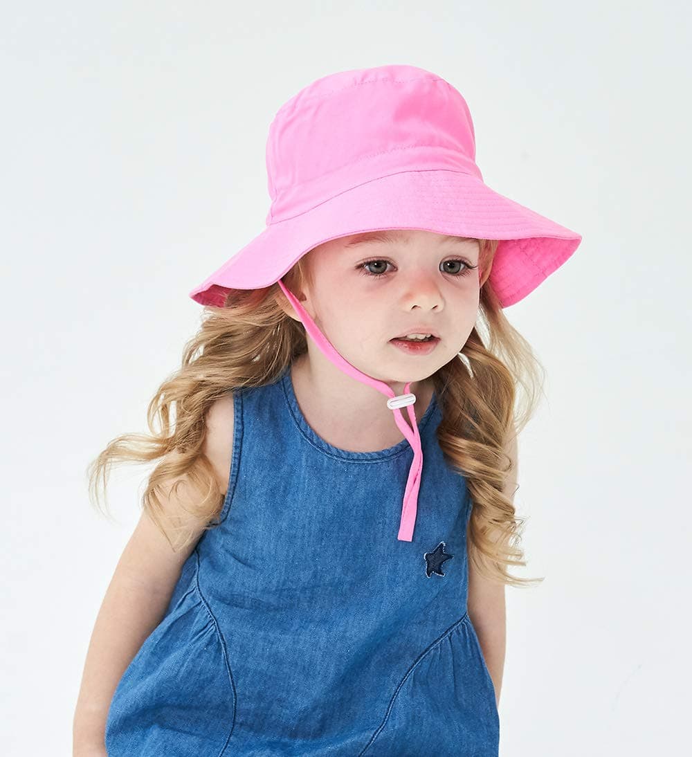 DRESHOW Baby Sun Hat Toddler Sun Protection Animal Cap Unisex Summer Bucket Hat with Chin Strap UPF 50+ — view 5
