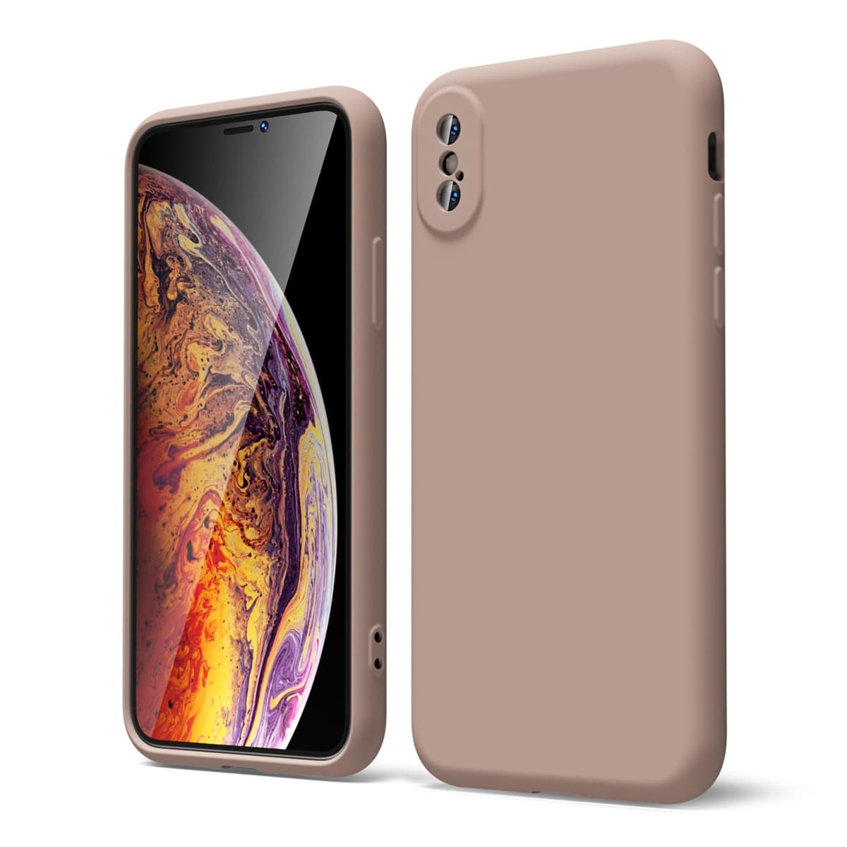 oakxco for iPhone 17 Pro Max Phone Case Liquid Silicone, Cute Thin Slim Grip Soft Rubber Gel for Women Men, Smooth Matte TPU Plain Solid Color Girly Simple Case with Camera Cover, Light Pink — view 2001