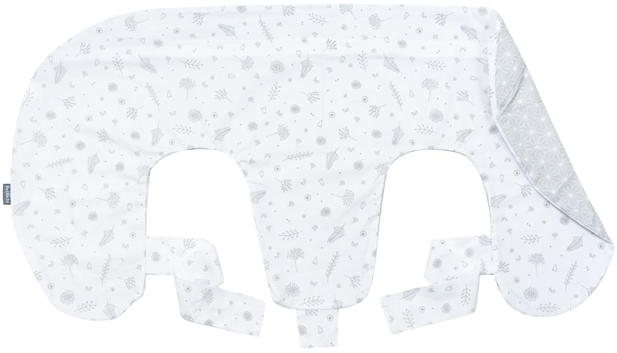 Bellochi Twin Feeding Pillowcase for Twins, 100% Hypoallergenic Cotton Replacement Cover, Secure Concealed Zipper, 100x57x18 cm, Certified Fabric (Animaland) — view 3