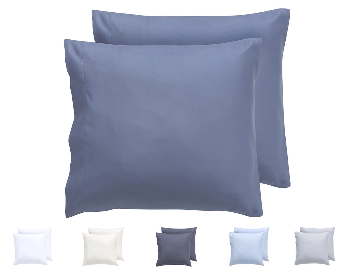 Todocama – Juego de 2 Fundas de Almohada, Microfibra Extra Suave, hipoalergénicas. Juego de 2-70x40 cm Blanco — view 6