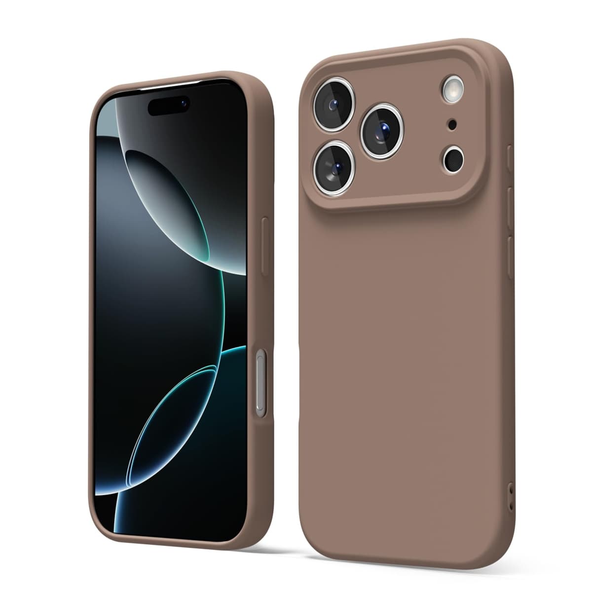 oakxco for iPhone 17 Pro Max Phone Case Liquid Silicone, Cute Thin Slim Grip Soft Rubber Gel for Women Men, Smooth Matte TPU Plain Solid Color Girly Simple Case with Camera Cover, Light Pink — view 193