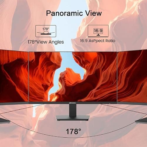 SANSUI Monitor 24 Inch 100Hz PC Monitor, HDMI VGA Ports VESA Mount, FHD Computer Monitor Ultra-Slim Ergonomic Tilt Eye Care for Home Office (ES-24F2, HDMI Cable Included) — view 4