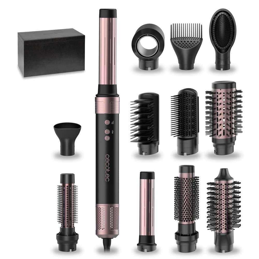 Cecotec Cepillo de Aire Secador Moldeador Alisador Multifunción 8 Cabezales CeramicCare AirGlam Champagne. 1400W, Tecnología Coanda, 3 Velocidades, 3 Temperaturas, Control Inteligente Calor, 110000rpm — view 18