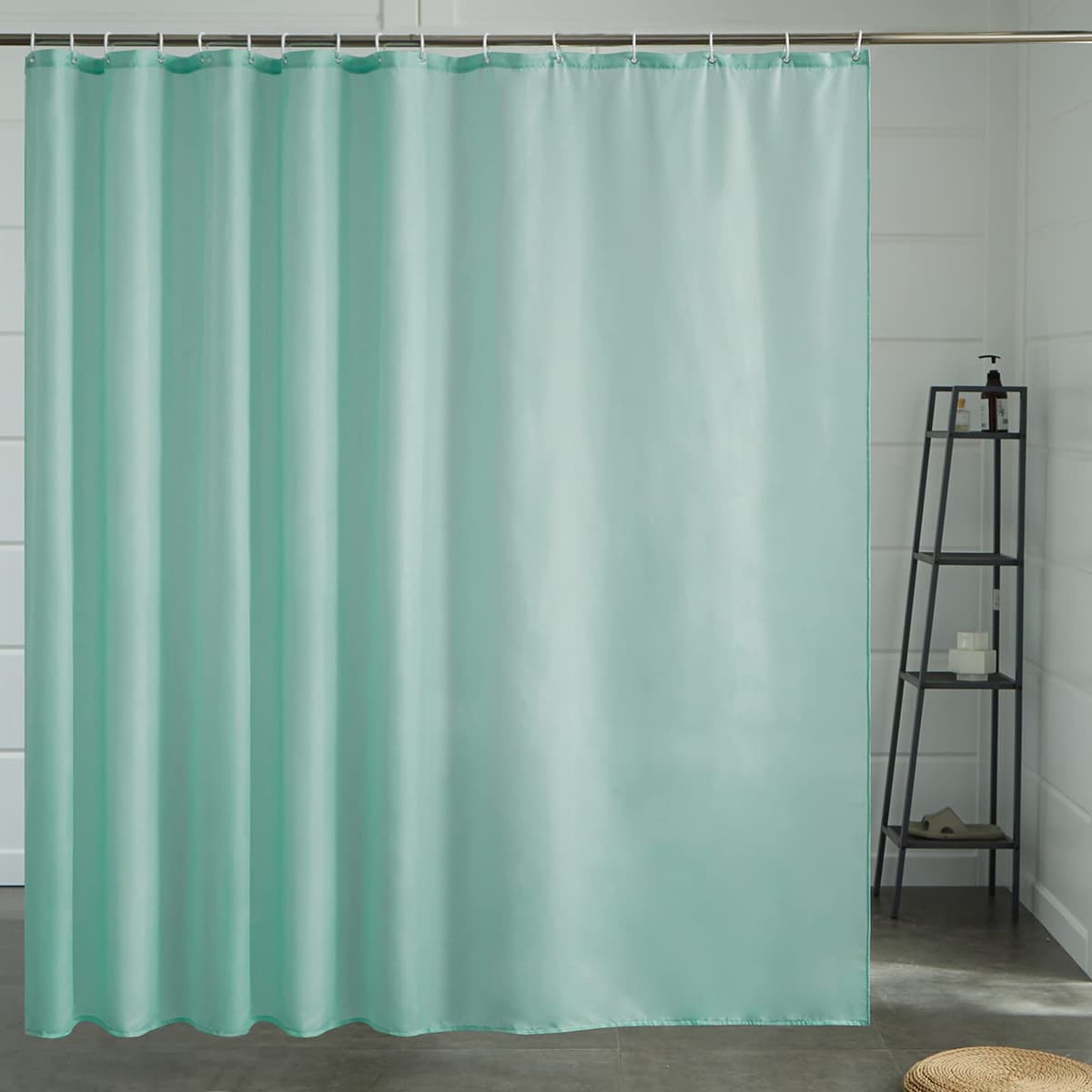 Furlinic Cortina Ducha 200x200cm Antimoho Impermeable Lavable Blanco Tela Poliéster Grandes Cortinas de Baño con 12 Aros de Cortina Ducha. — view 42