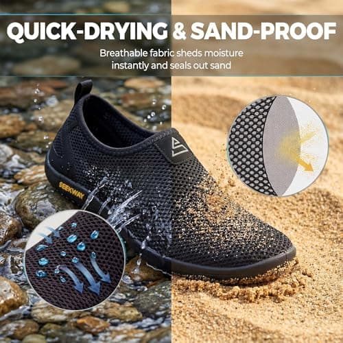 SEEKWAY Barefoot Water Shoes Women Men Quick-Dry Aqua Scoks Beach Swim Pool Lake Non-Slip | Surfing Kayaking Cruise Camping Accessories River Hiking — view 3