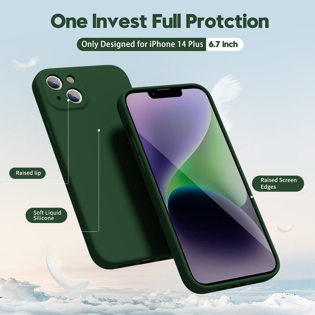 oakxco for iPhone 17 Pro Max Phone Case Liquid Silicone, Cute Thin Slim Grip Soft Rubber Gel for Women Men, Smooth Matte TPU Plain Solid Color Girly Simple Case with Camera Cover, Light Pink — view 620