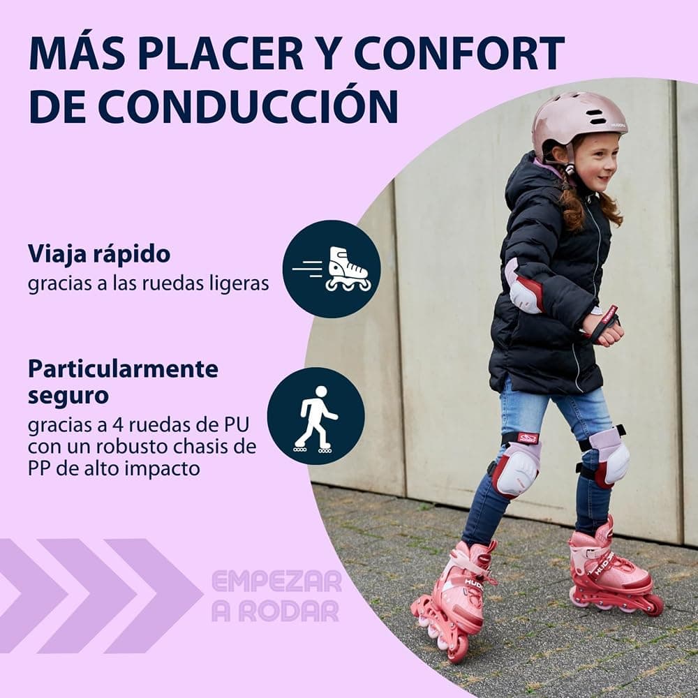 HUDORA Patines de Ruedas MIA/Leon - Patines para niños/Adolescentes y Adultos en Diferentes Tallas y Colores - Ajustables en 4 Tallas - cómodos y Elegantes — view 3