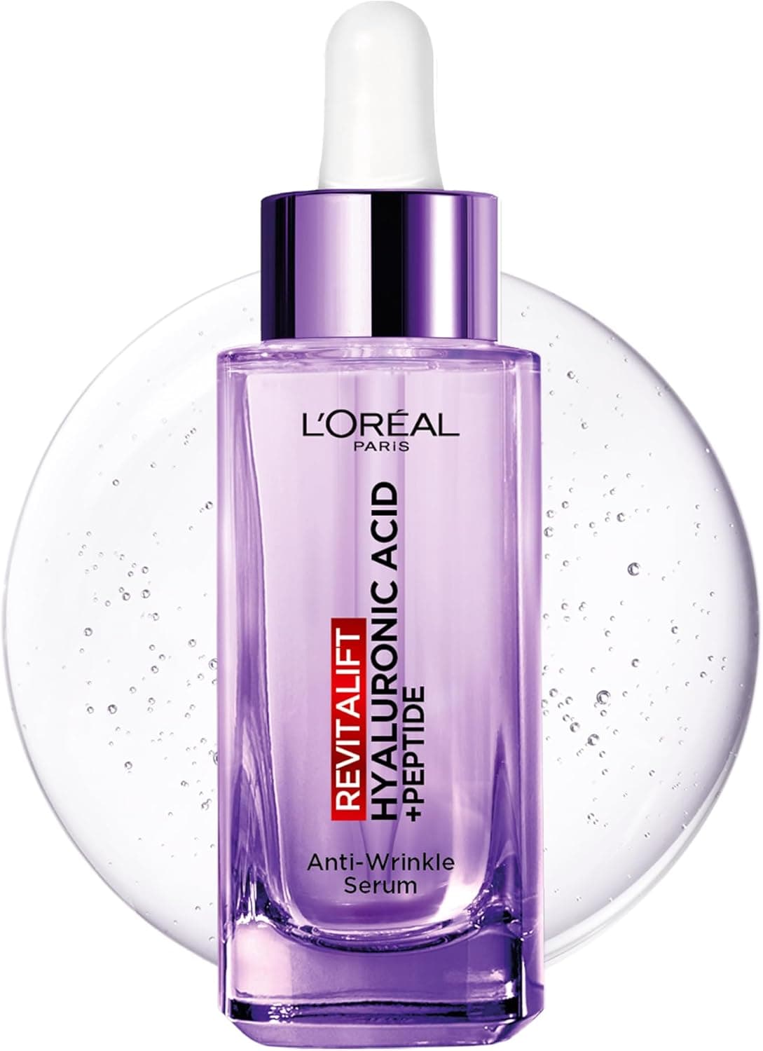 L'Oréal Paris Hyaluronic Acid Serum, Revitalift Filler 1.5% Pure Concentrated HA, Anti-Wrinkle Dropper Serum, Intensely Hydrates & Replumps, Visibly Reduces Fine Lines & Wrinkles, 30ml