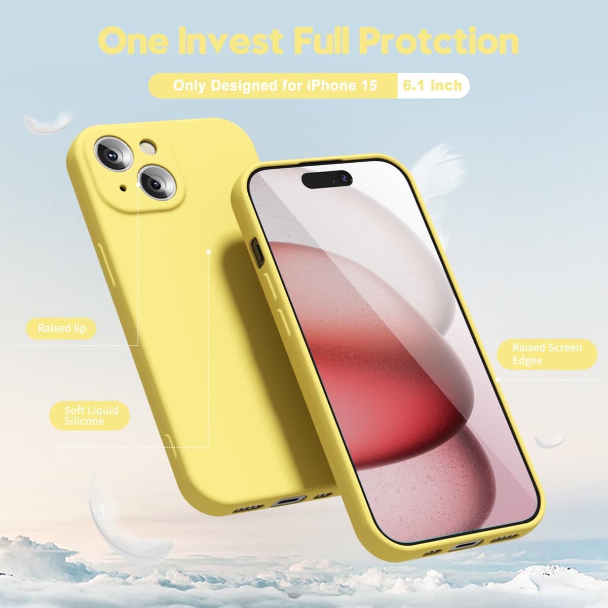 oakxco for iPhone 17 Pro Max Phone Case Liquid Silicone, Cute Thin Slim Grip Soft Rubber Gel for Women Men, Smooth Matte TPU Plain Solid Color Girly Simple Case with Camera Cover, Light Pink — view 1187