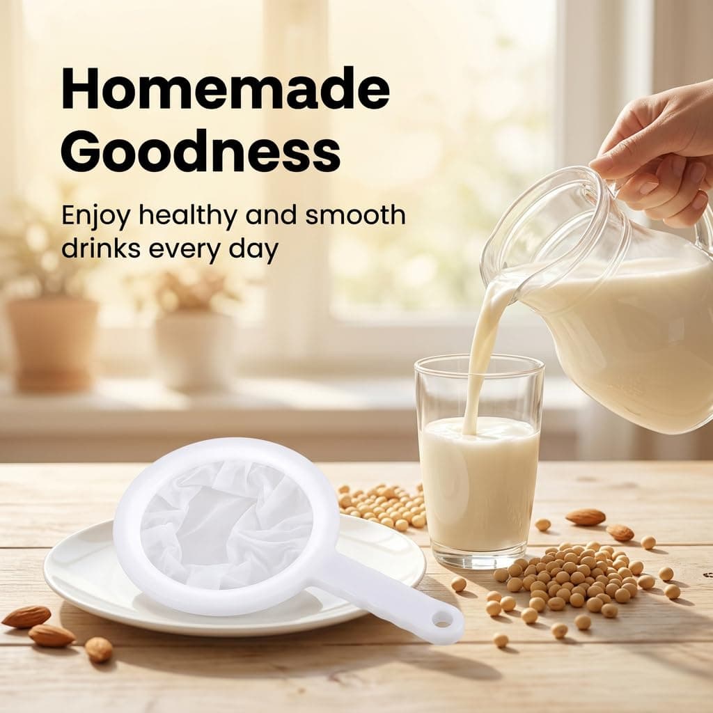 2 coladores finos de malla 200, colador de plástico para kéfir, colador fino con mango para leche, zumo, leche de soja, yogur, café, vino, colador de plástico para kéfir, apto para alimentos, color — view 5