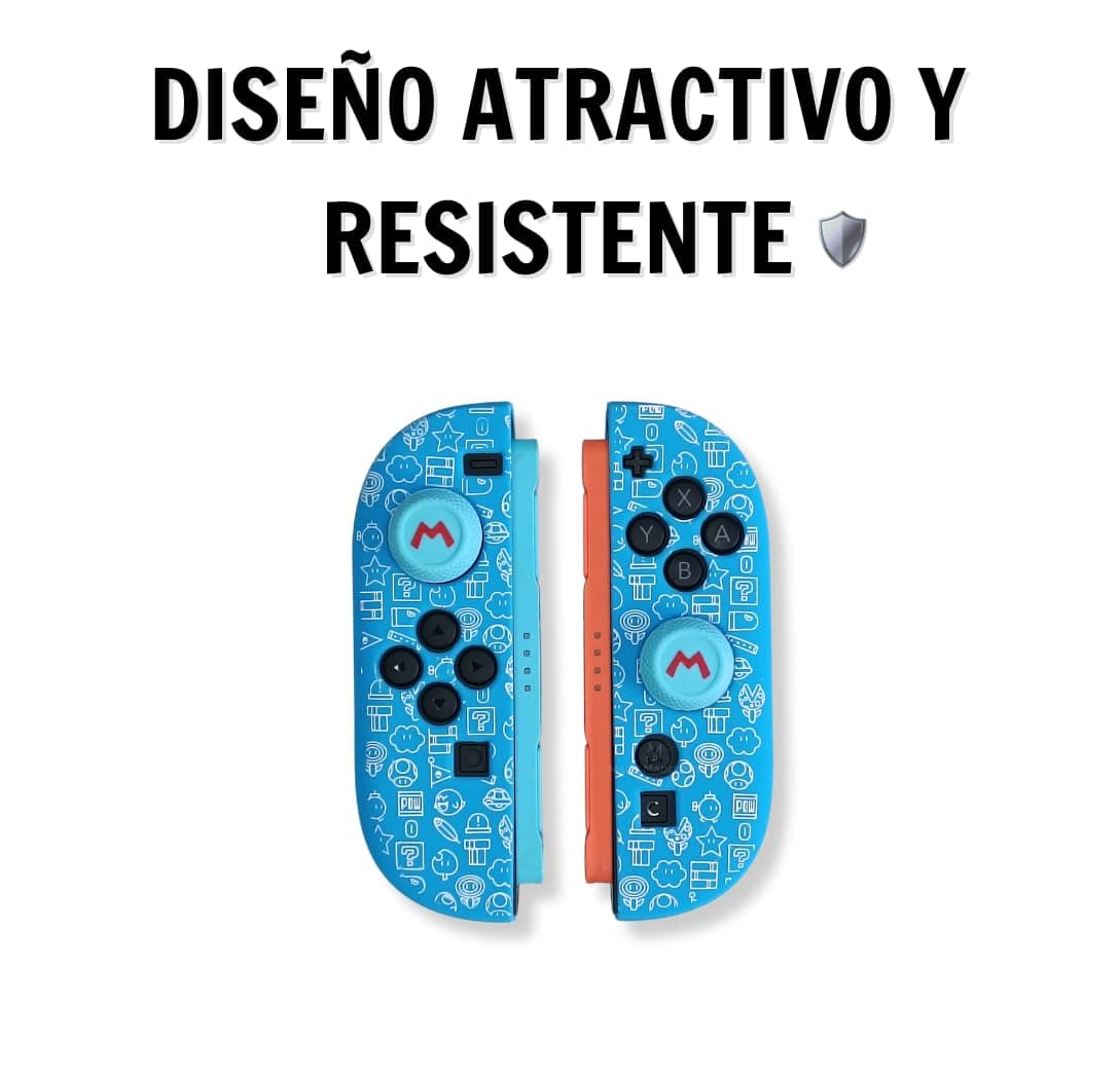 MME Funda de Silicona para Joy-con Switch 2, Antideslizante y Suave al Tacto, Protección para Mandos contra Desgaste y arañazos, Accesorios Switch 2 (Mario Azul) — view 4