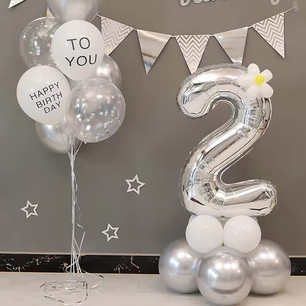 Foil Globo Número 5 Azul 40" (101cm), Inflable Helio o aire, Gigante Numeros 0-9, 10-19, 20-29, 30-100, Grande Globos Decoración para La Boda Aniversario y Cumpleaños Fiestas — view 229