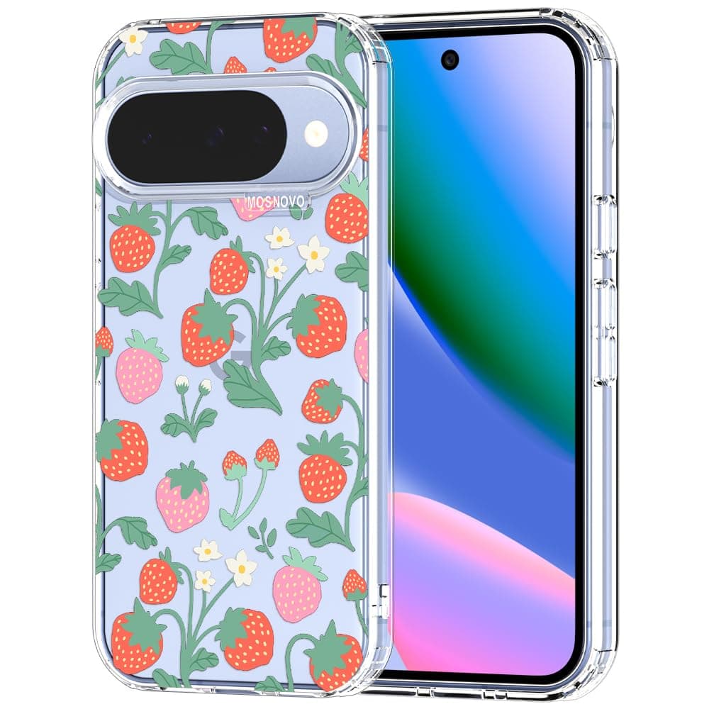 MOSNOVO Case for Google Pixel 9 & Pixel 9 Pro, [Buffertech 6.6ft Military-Grade Drop Protection] [Anti Peel Off Tech] Clear TPU Bumper Phone Case Cover Design - Eucalyptus — view 31