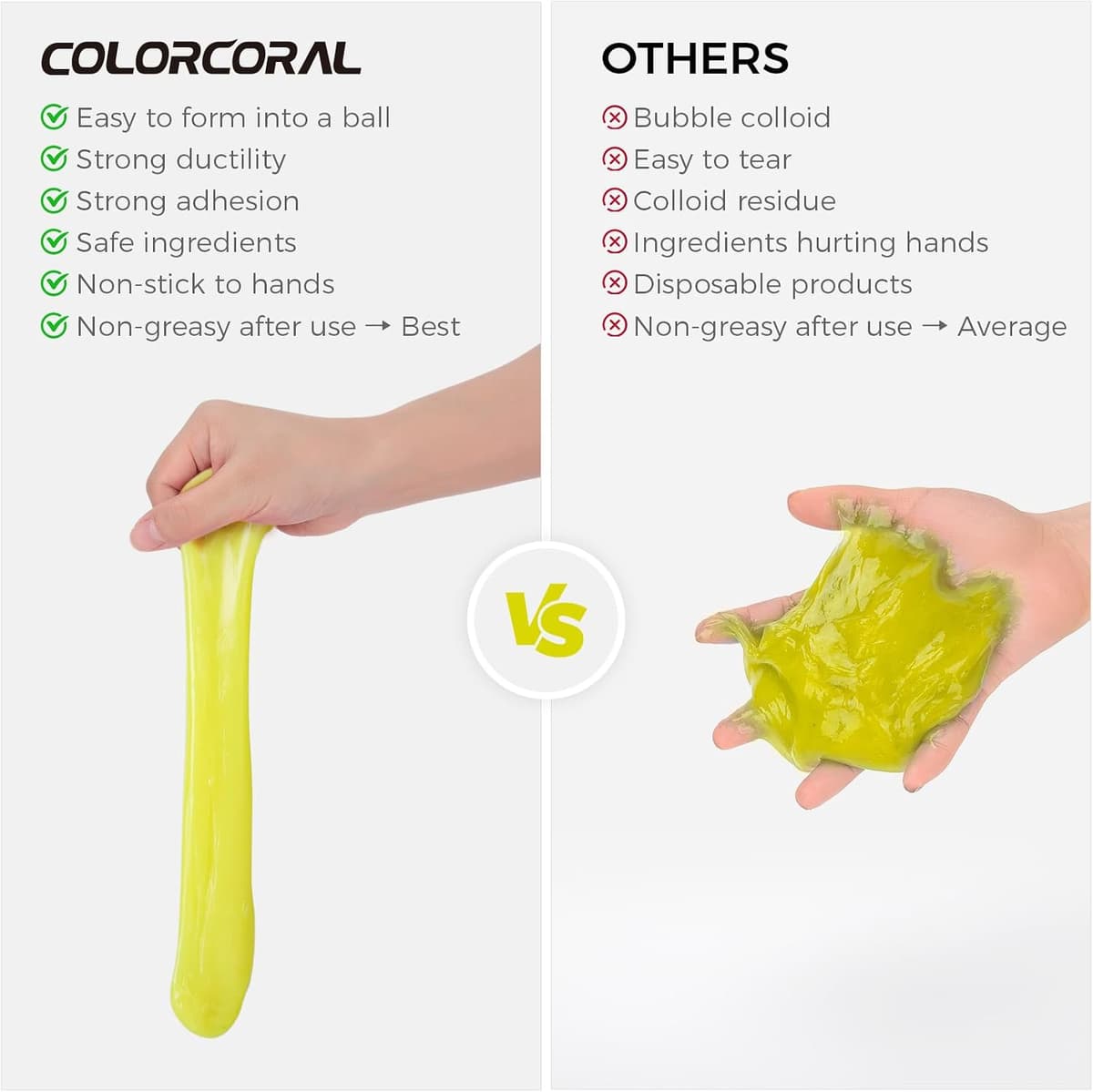 COLORCORAL Keyboard Cleaner Universal Dust Cleaning Gel for Keyboard Reusable PC Laptop and Computer Vacuums Cleaners Accessories Dust Removal Gel Home Office Electronic Kit Computer Putty — view 5