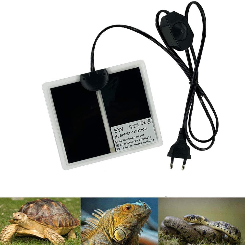 Manta Calefactora para Reptiles, 2 PIEZAS Almohadilla Térmica para Reptiles con Temperatura Ajustable para Reptiles Tortuga Serpientes Lagartos Geckos -Tapetes Térmicos para Terrarios(28x15CM) — view 11