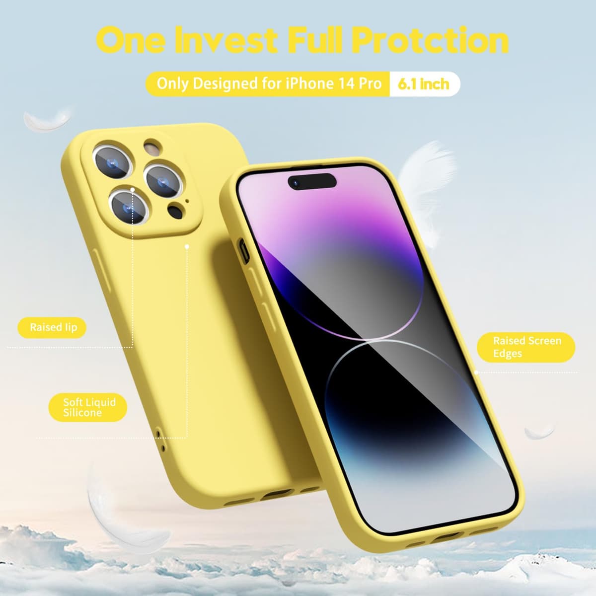 oakxco for iPhone 17 Pro Max Phone Case Liquid Silicone, Cute Thin Slim Grip Soft Rubber Gel for Women Men, Smooth Matte TPU Plain Solid Color Girly Simple Case with Camera Cover, Light Pink — view 1429