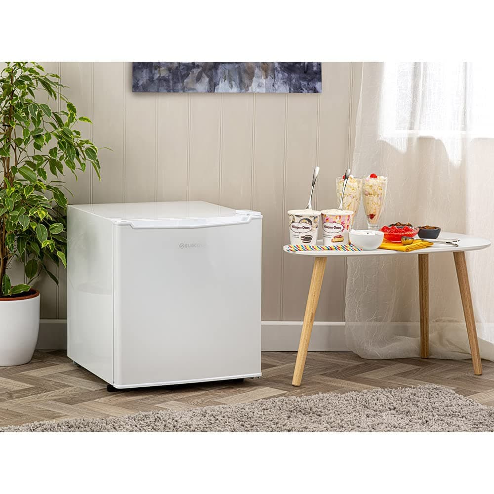 Subcold Eco35F Mini Freezer | 4-Star Table Top Freezer | Small Energy Efficient Mini Freezer | Adjustable Thermostat & Reversible Door | Customisable Storage Removable Shelf (White) (Renewed) — view 2