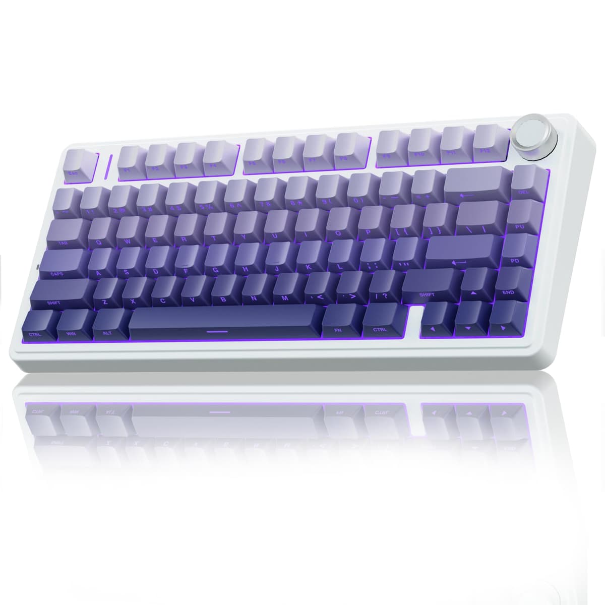 AULA F75 75% Wireless Mechanical Keyboard,2.4Ghz/Type-C/BT5.0 Gaming Keyboards,Advanced Structure,RGB Backlight,Hot Swappable Custom Keyboard for PC/Mac (Cool Black) — view 22