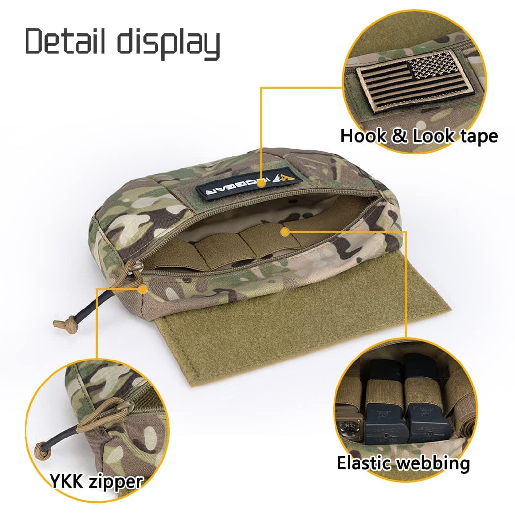 IDOGEAR Bolsa táctica de Descarga para JPC CPC AVS Chaleco táctico Bolsa de Transporte con Gancho y Bucle — view 3
