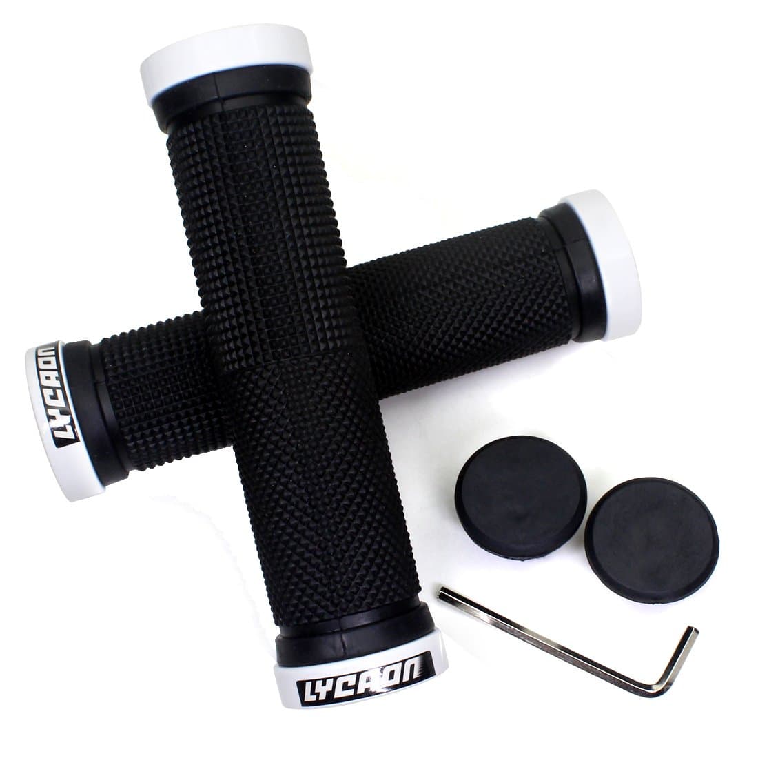 LYCAON Manillares para Bicicletas, Goma Antideslizante, con Bloqueo de Aluminio, para bicletas Scooter, Cruiser, Urban, triciclos, de montaña, Carretera, MTB, BMX y Plegables, Azul — view 9