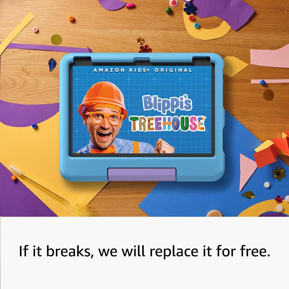 Amazon Fire HD 10 Kids tablet (newest gen) | ages 3–7, includes ads-free books, games, apps and videos that children love, 10.1" brilliant screen, parental controls, 2-year worry-free guarantee, 32 GB — view 4