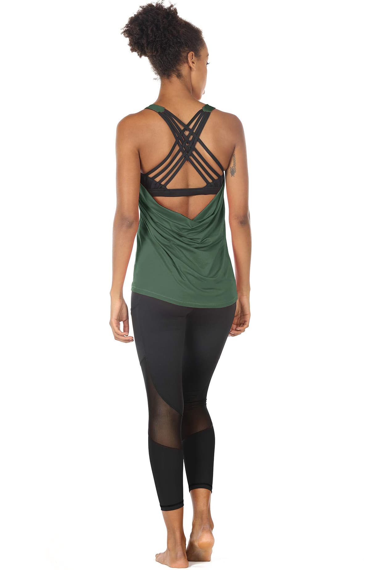 icyzone Camisetas de Yoga para Mujer con Brasier Integrado para Entrenamiento, Gimnasio, Chaleco Deportivo — view 4